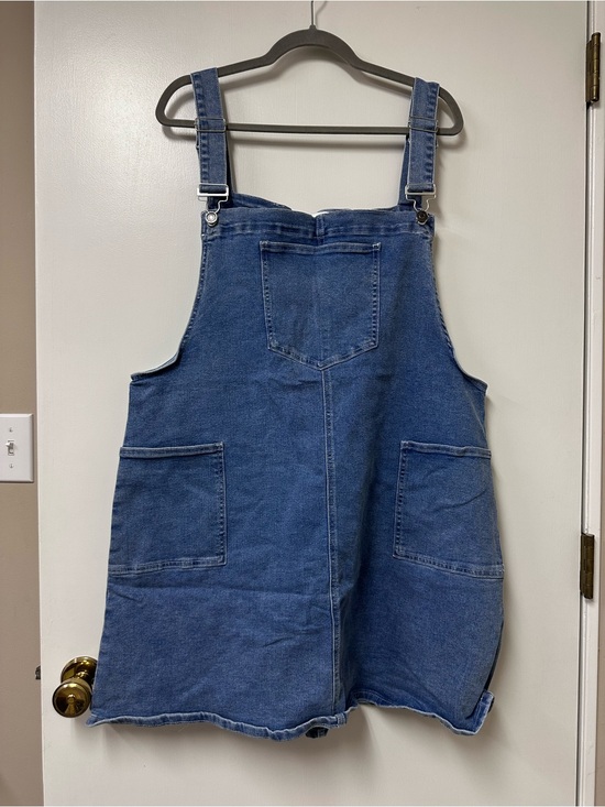 Anniewear Dresses & Skirts - Denim Blue Mini Overall Dress